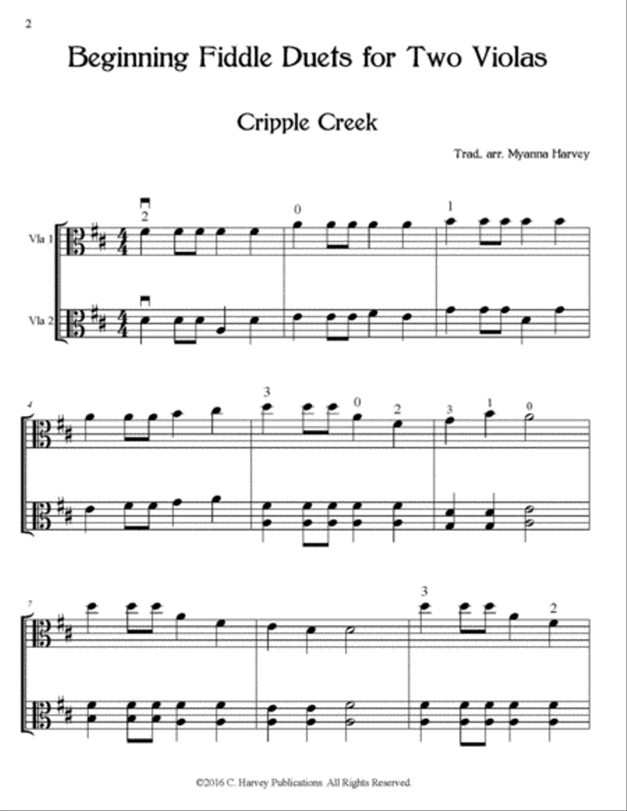 Beginning Fiddle Duets for Two Violas, Book One String Duet scores gallery preview page 3