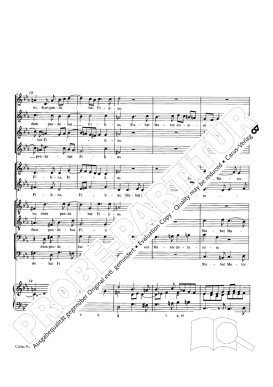Stabat mater Choir scores gallery preview page 15