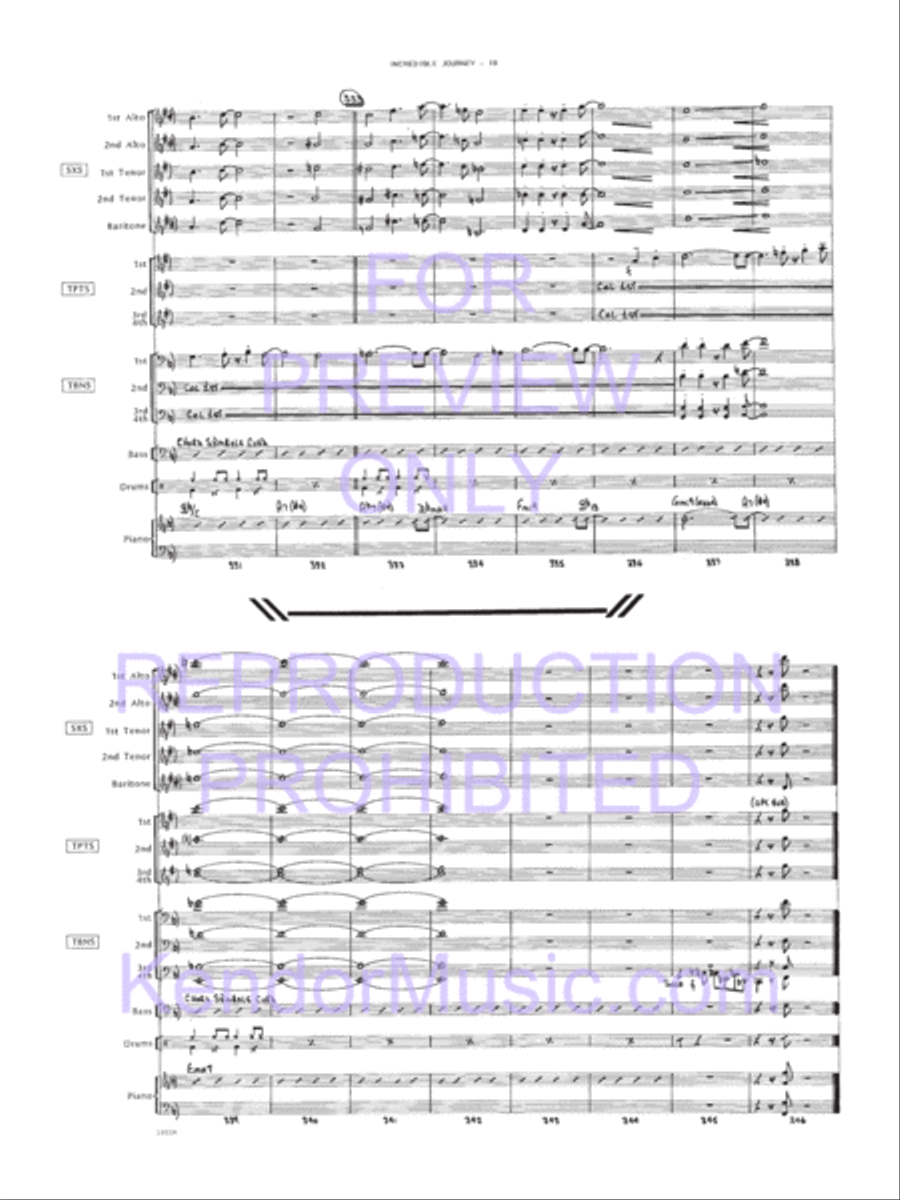 Incredible Journey Incredible Journey Jazz Ensemble scores gallery preview page 19