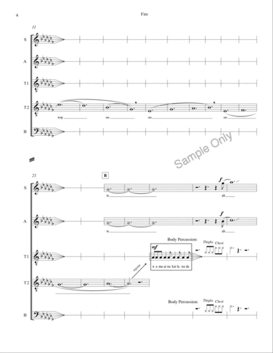 Fire 4-Part scores gallery preview page 4