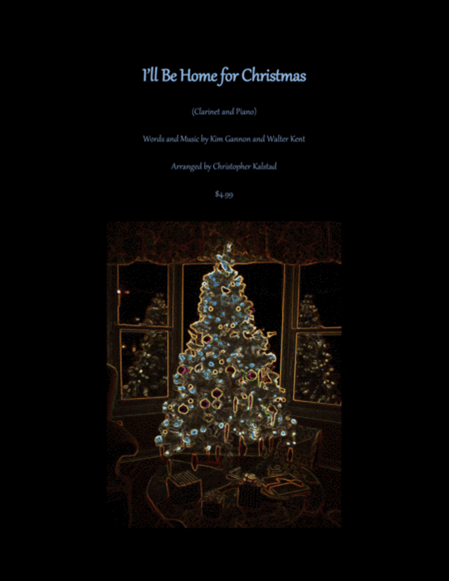 I'll Be Home For Christmas Clarinet Solo scores gallery preview page 1