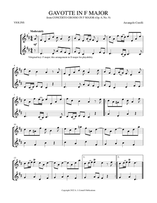 Gavotte in F Major (from Concerto Grosso in F Major)
