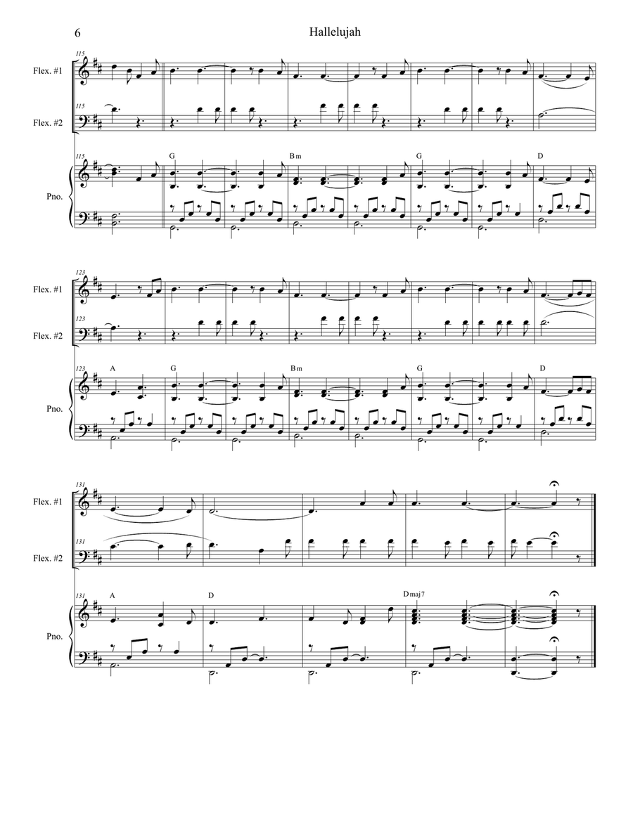 Hallelujah Small Ensemble scores gallery preview page 6