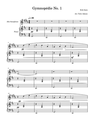 Book cover for Gymnopédie No. 1 (Alto Sax Solo and Piano)