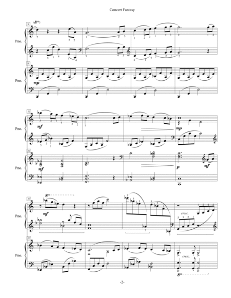 Concert Fantasy for Piano and Orchestra (First Edition) Small Ensemble scores gallery preview page 4