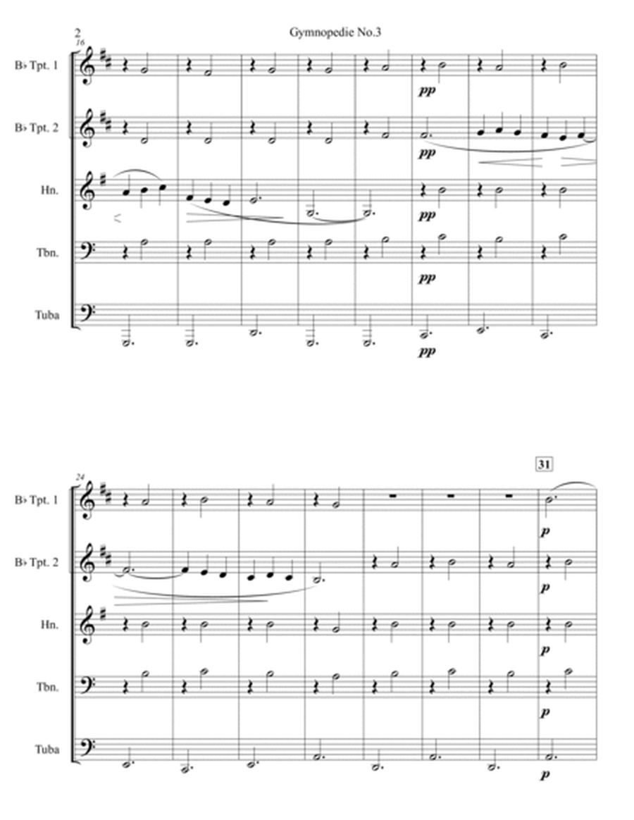 Gymnopedie No.3 - Brass Quintet image number null