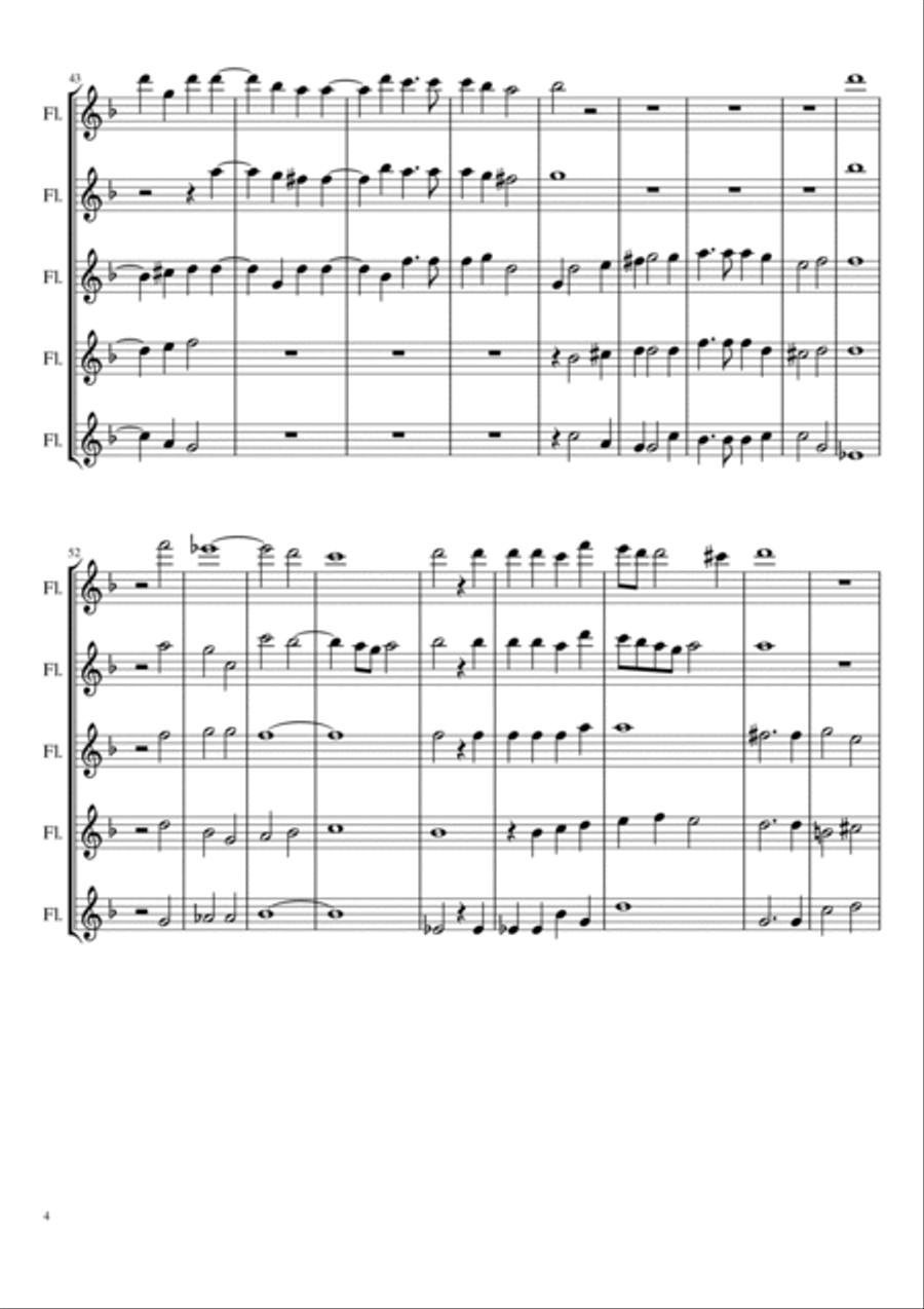 Voi bramate ben mio, Madrigali a 5 voci Woodwind Quintet scores gallery preview page 4