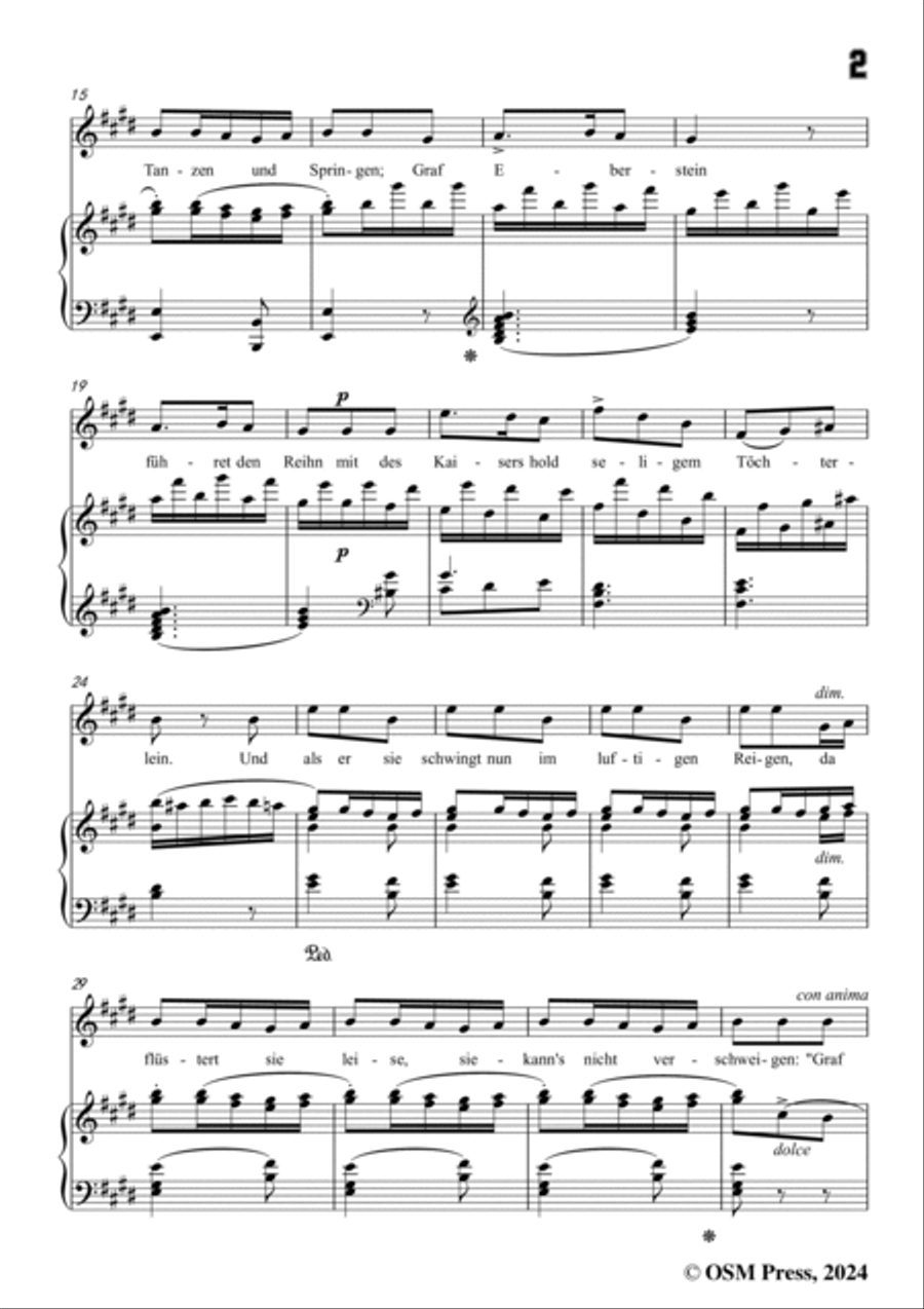 C. Loewe-Graf Eberstein(Zu Speier im Saale da hebt sich ein Klingen),in E Major Voice scores gallery preview page 3