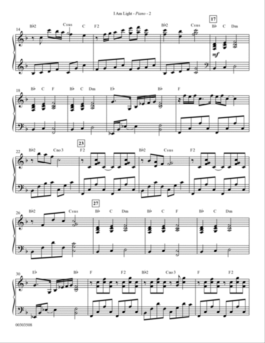 I Am Light (arr. Mark Hayes and Kimberly Lilley) - Piano Choir scores gallery preview page 2