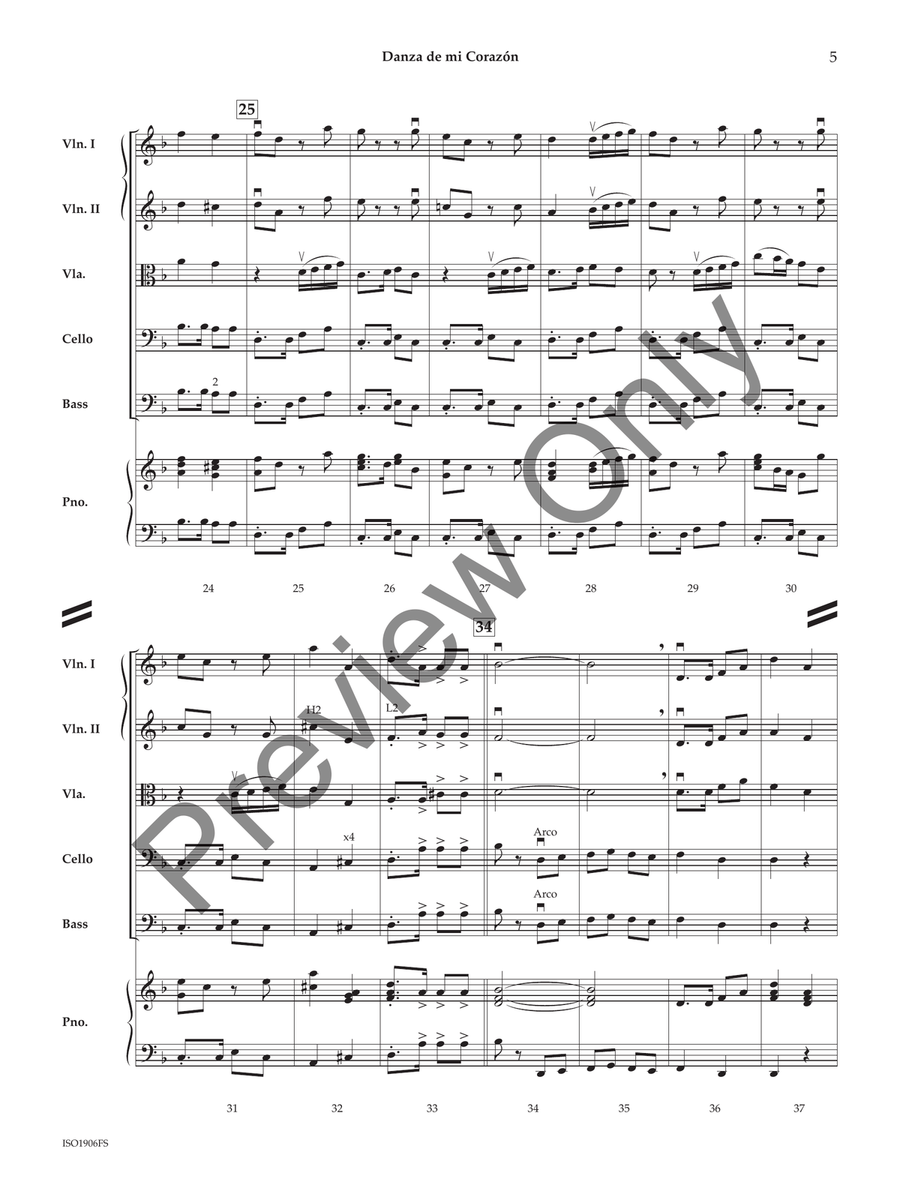 Danza de mi Corozón String Orchestra scores gallery preview page 4
