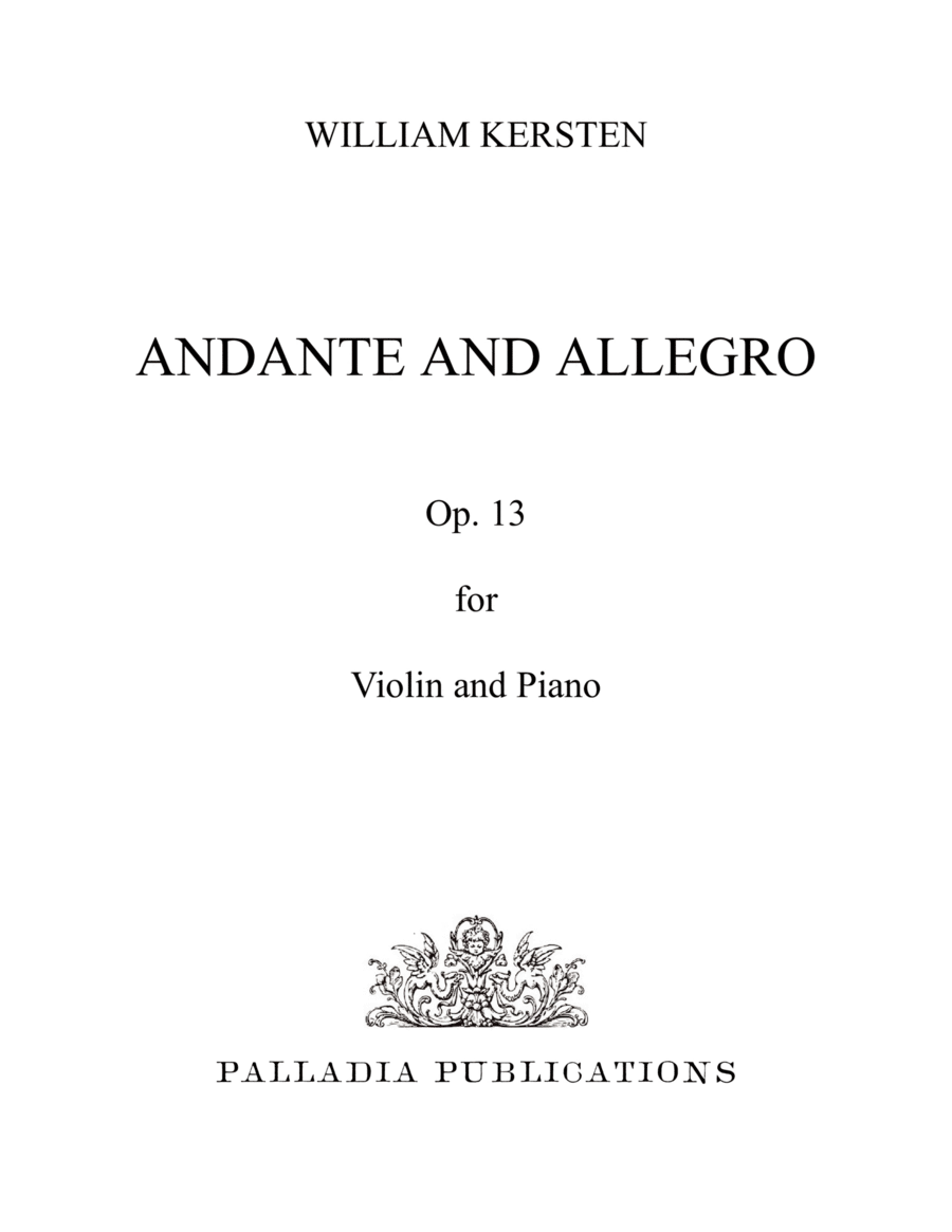 Andante and Allegro for Violin and Piano Violin Solo scores gallery preview page 1