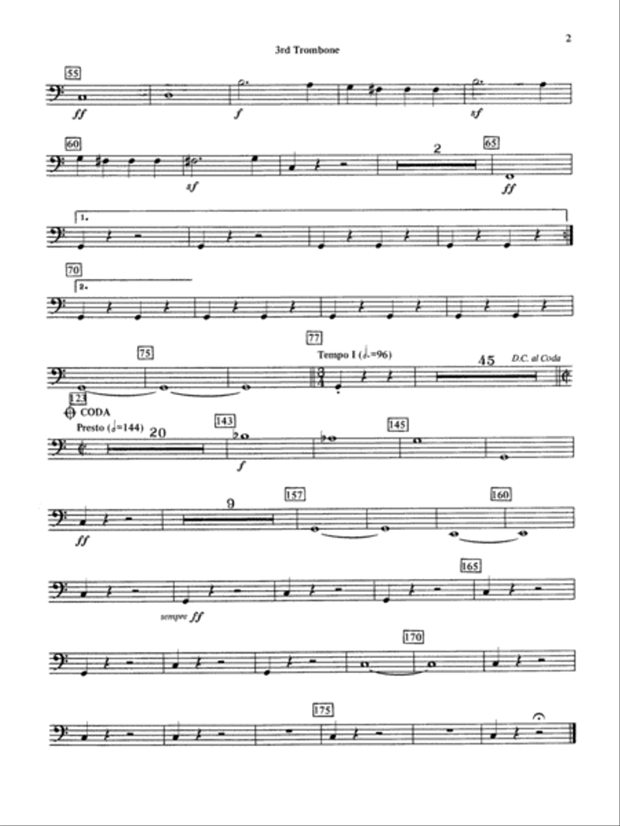 Beethoven's 5th Symphony, Finale: 3rd Trombone Full Orchestra scores gallery preview page 2