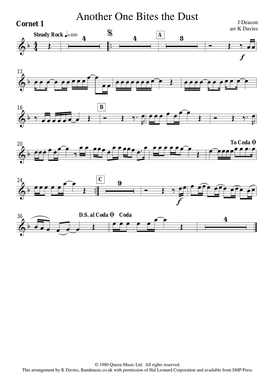 Another One Bites The Dust Small Ensemble scores gallery preview page 2