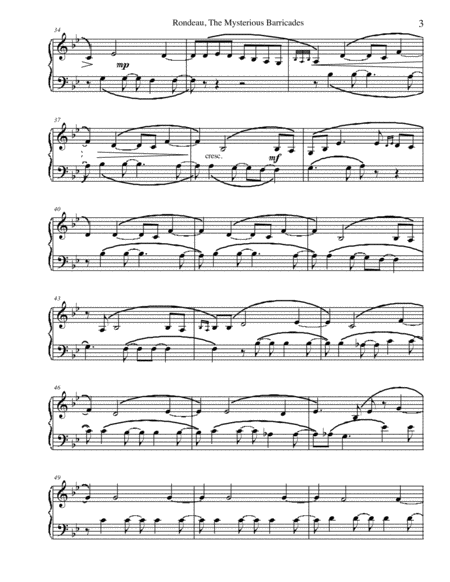 Rondeau, Mysterious Barricades Piano Duet (1 Piano 4 Hands)