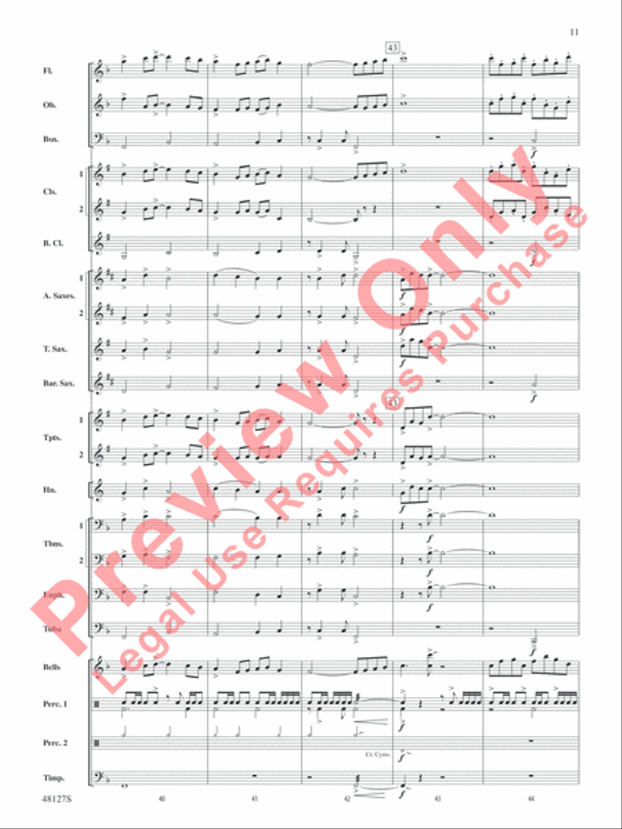 Lone Eagle Concert Band scores gallery preview page 12