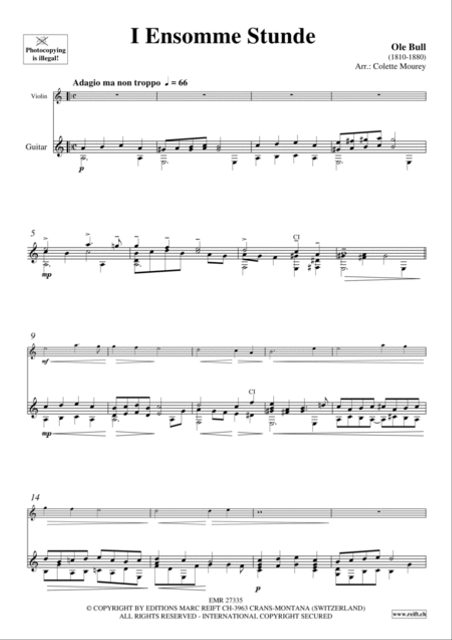 I Ensomme Stunde Violin scores gallery preview page 3