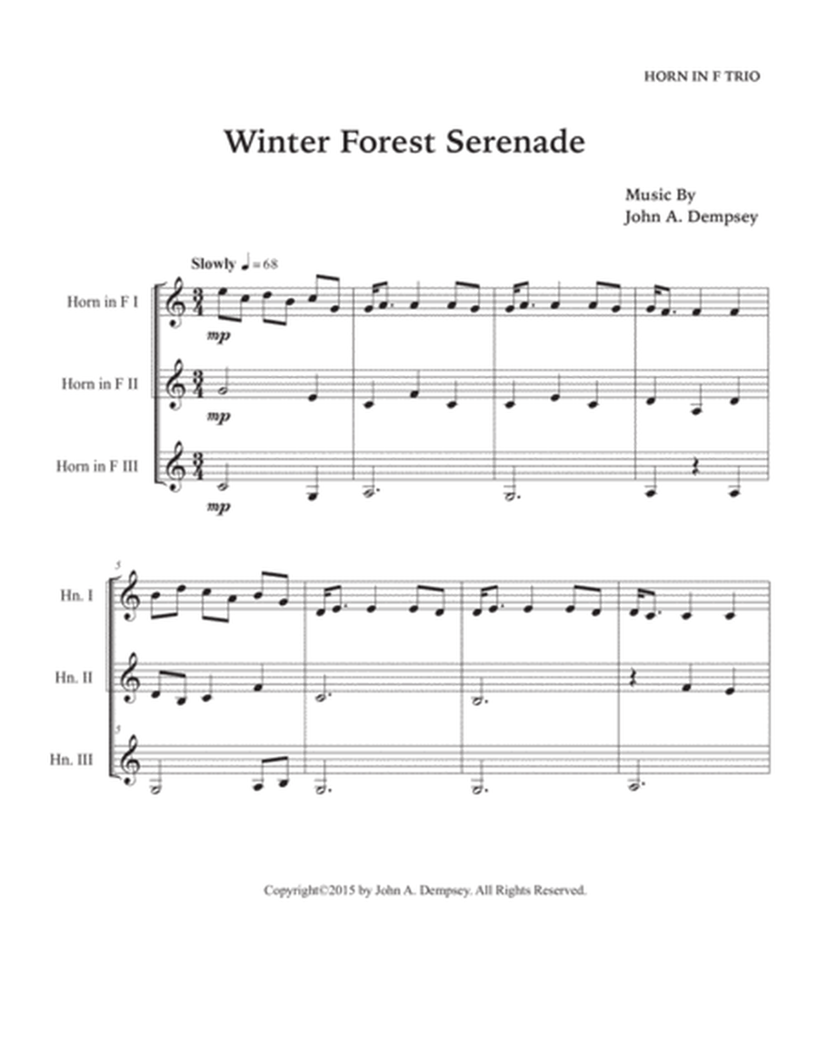 Winter Forest Serenade (Horn in F Trio) image number null