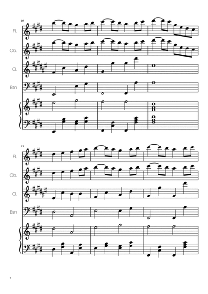 Swan Lake (theme) - Tchaikovsky - Woodwind Quartet w/ Piano Accompaniment image number null