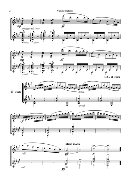 Valses poeticos Op. 10, Intro for violin and guitar image number null