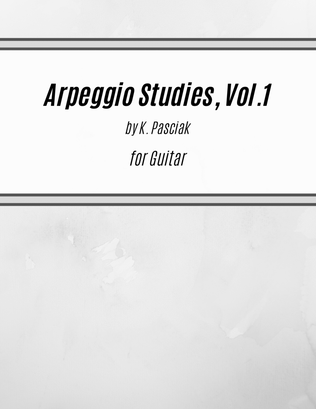 Arpeggio Studies for Guitar, Vol. 1