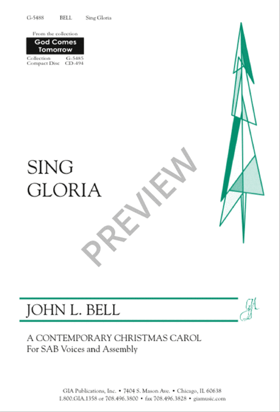 Sing Gloria Sing Gloria 3-Part scores gallery preview page 1