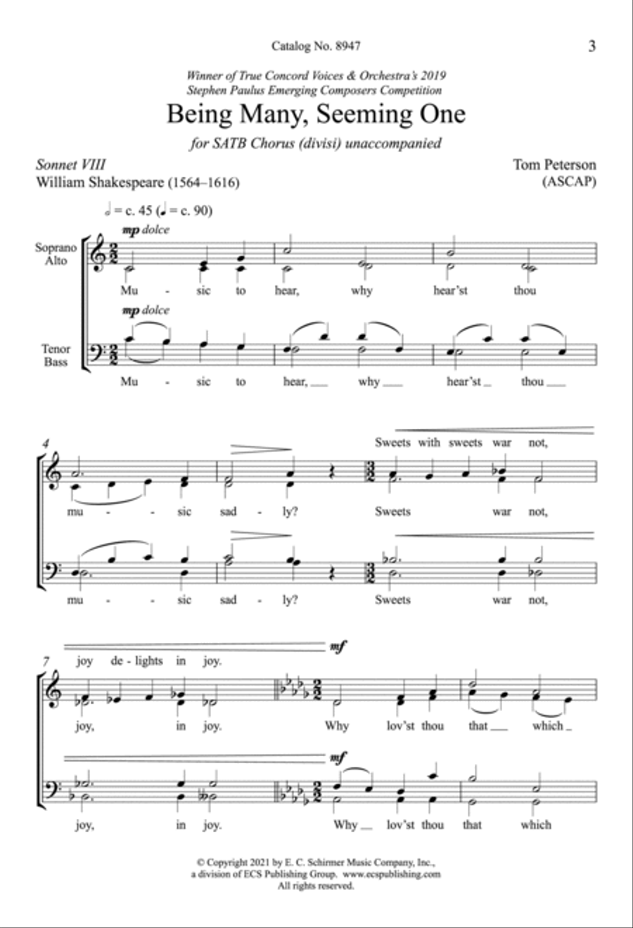 Being Many, Seeming One Divisi scores gallery preview page 2