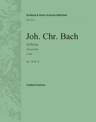Book cover for Sinfonia in D major Op. 18 No. 6 - Overture