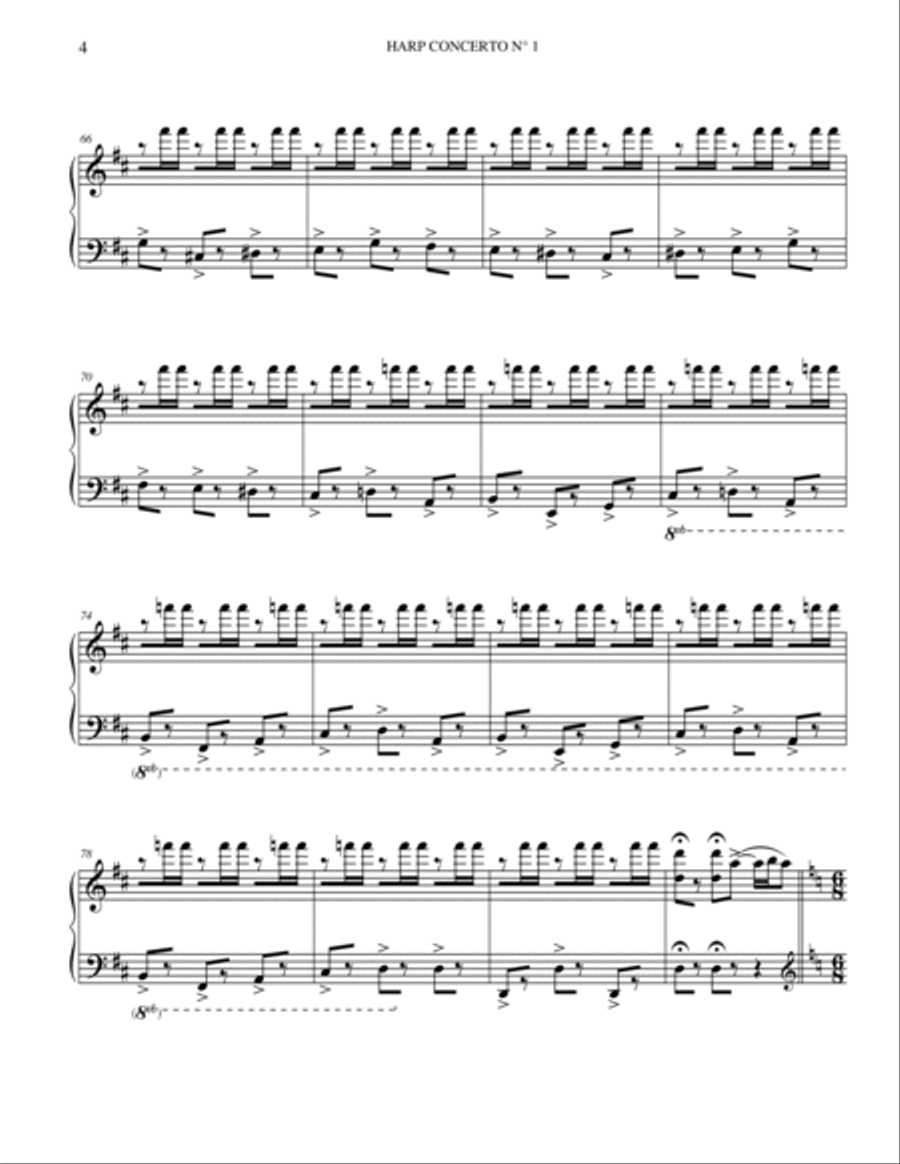 Harp concerto Harp scores gallery preview page 4