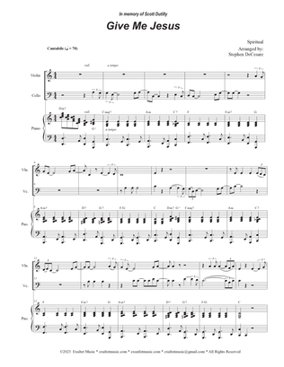 Give Me Jesus (Duet for Violin and Cello)