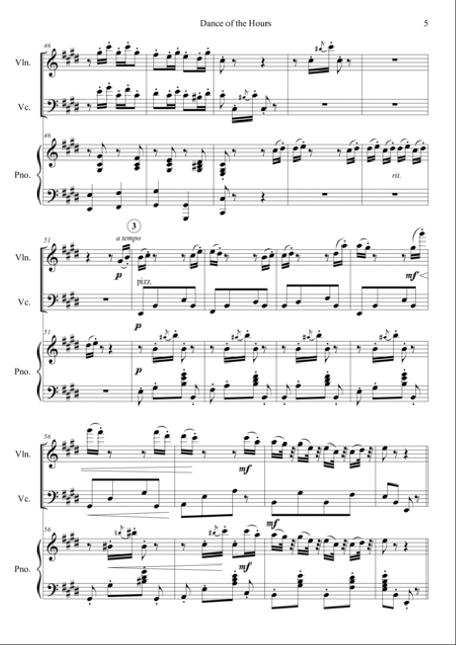 Dance of the Hours Dance of the Hours Piano Trio scores gallery preview page 5