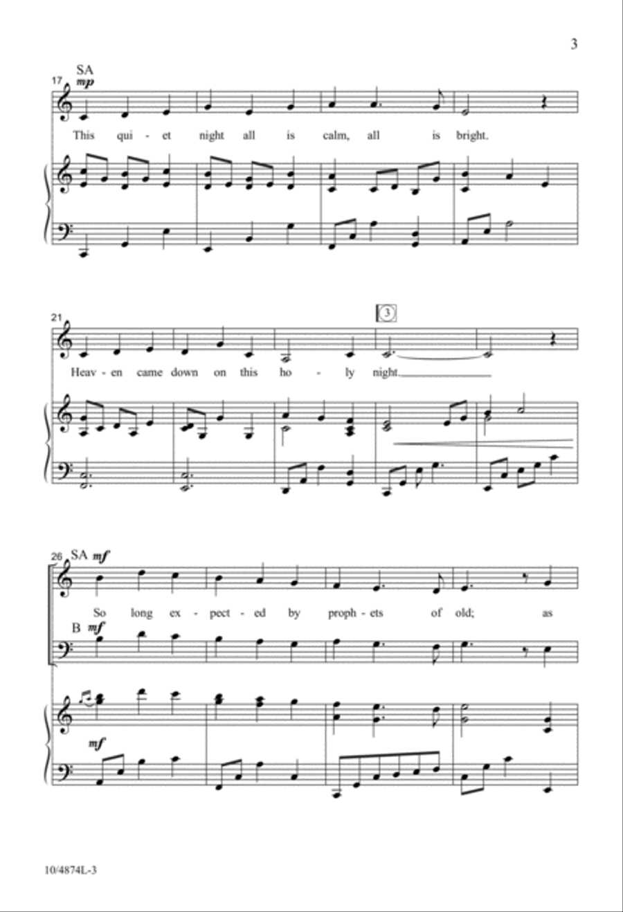 This Silent Night 3-Part scores gallery preview page 3