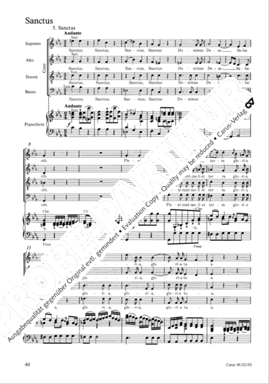 Requiem in C minor 4-Part scores gallery preview page 47