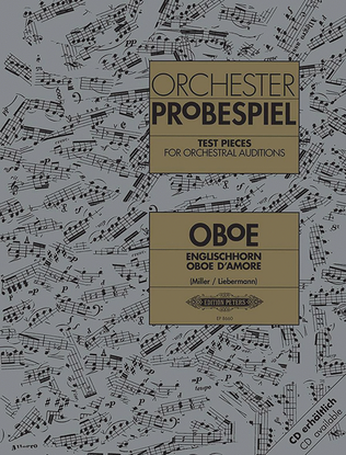 Book cover for Test Pieces for Orchestral Auditions -- Oboe, Cor Anglais, Oboe d'amore