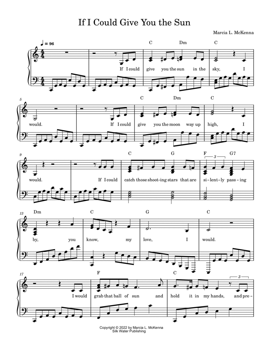 If I Could Give You the Sun Voice scores gallery preview page 1