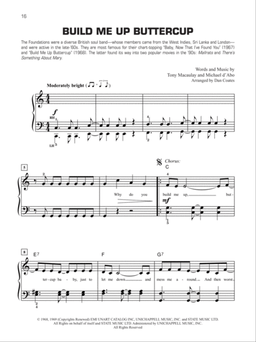 Decade by Decade 1960s Easy Piano scores gallery preview page 3