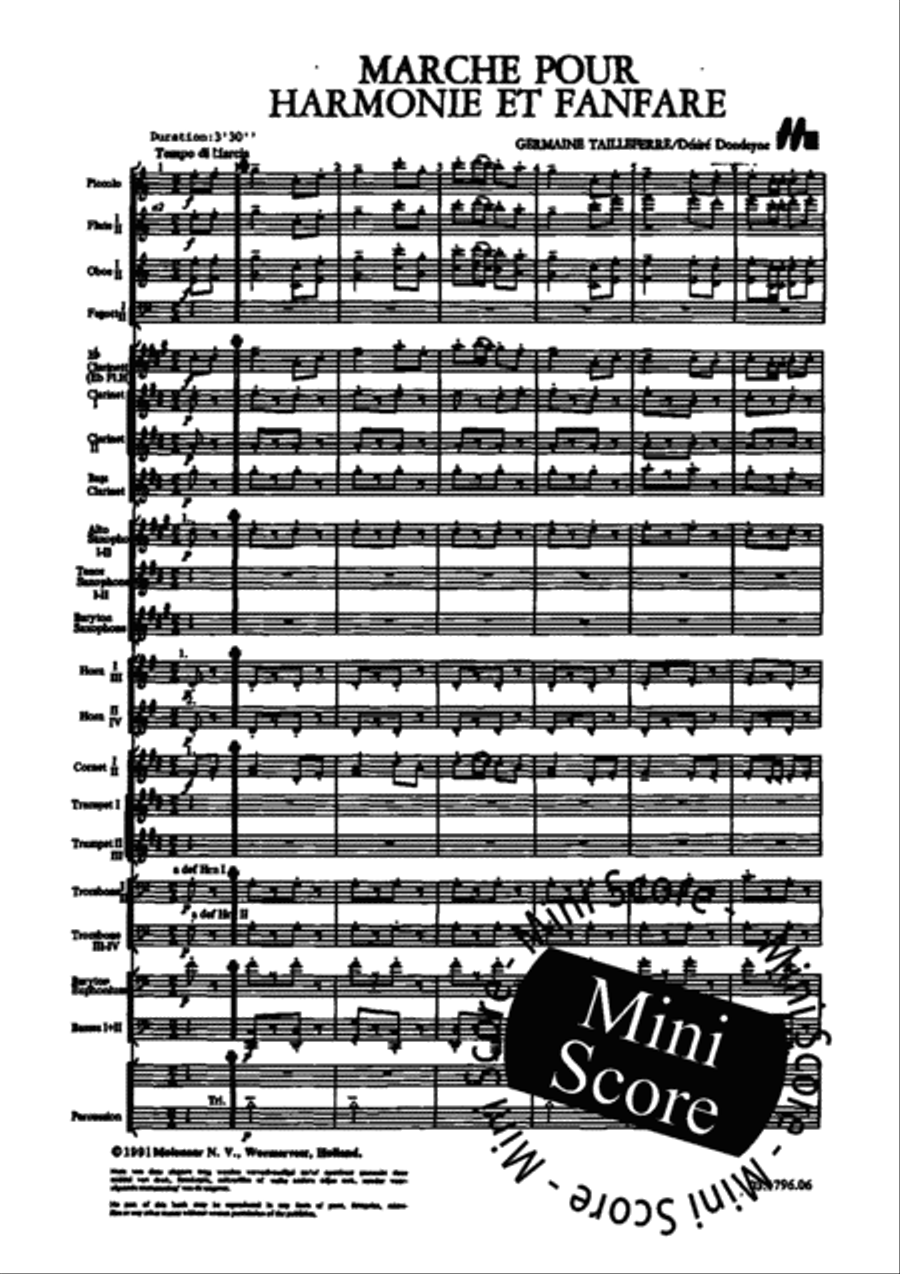 Marche Pour Harmonie ou Fanfare Fanfare Band scores gallery preview page 7