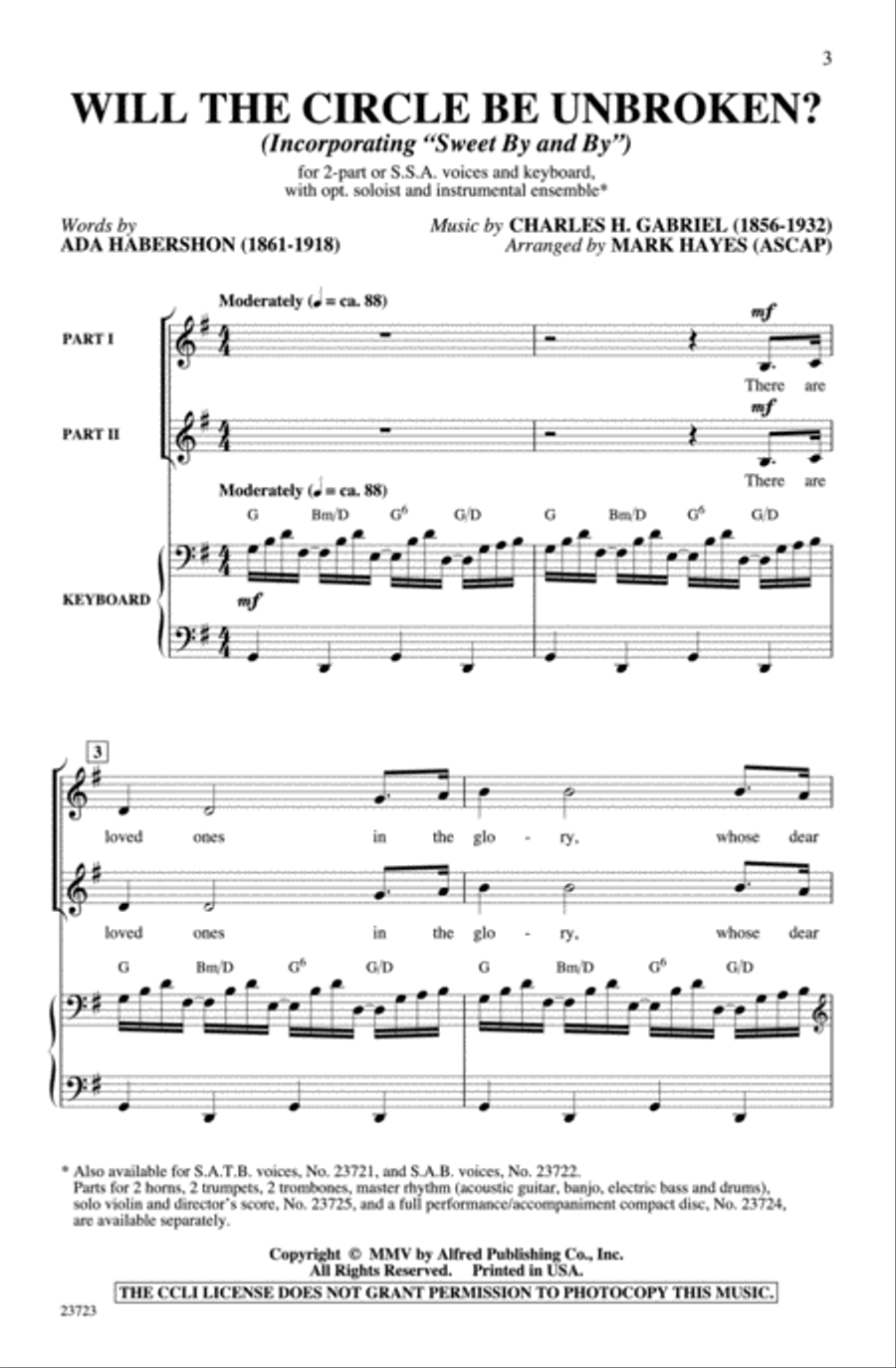 Will the Circle Be Unbroken? 2-Part scores gallery preview page 2