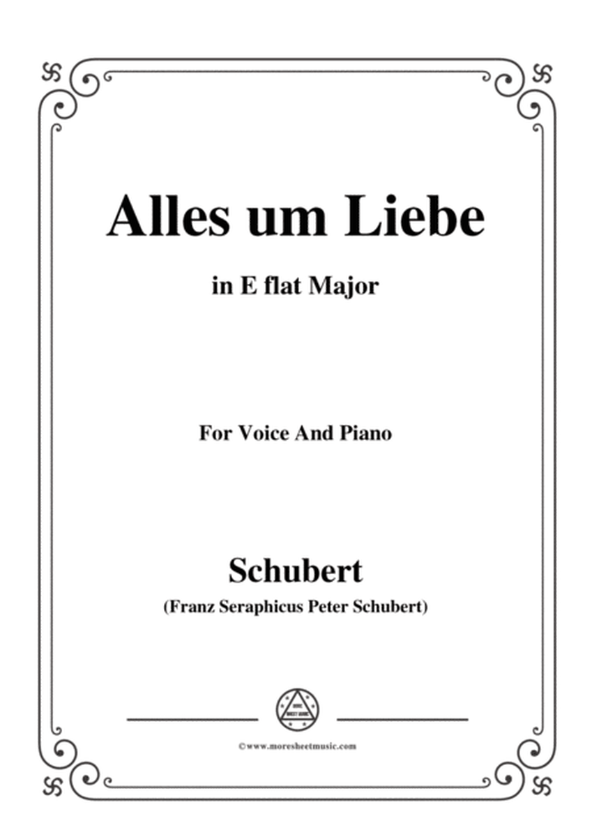Schubert-Alles um Liebe,in E flat Major,for Voice&Piano image number null