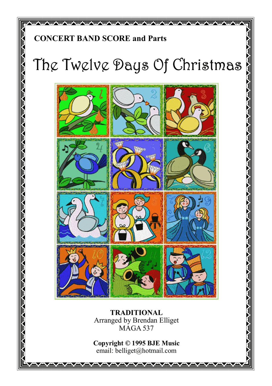 The Twelve Days of Christmas - Concert Band Score and Parts PDF Concert Band scores gallery preview page 1