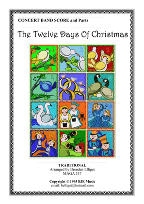 Book cover for The Twelve Days of Christmas - Concert Band Score and Parts PDF