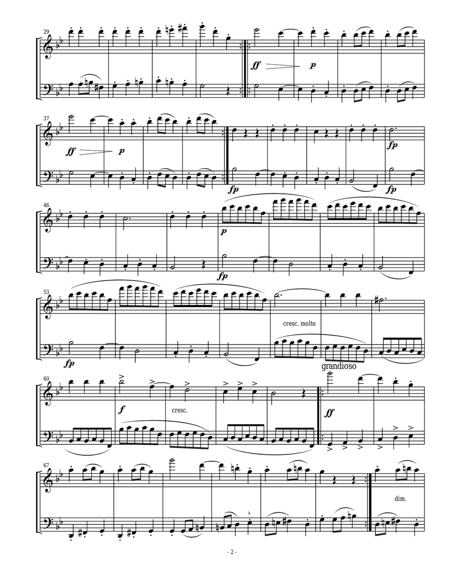 Dvorak Slavonic Dance #8 for Flute and Bassoon Duet Woodwind Duet scores gallery preview page 2