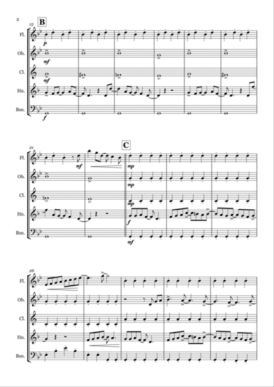 Eleanor Rigby Eleanor Rigby Woodwind Quintet scores gallery preview page 2