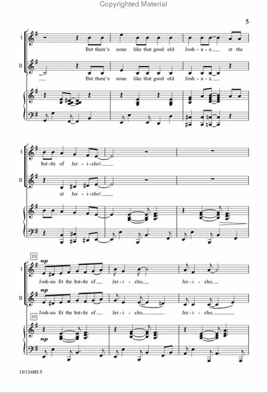 Joshua Fit the Battle of Jericho 2-Part scores gallery preview page 4
