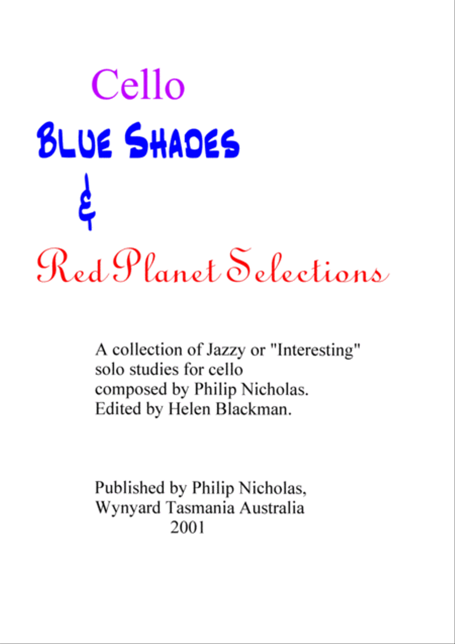 Blue Shades and Red Planet Selections for Cello Cello Solo scores gallery preview page 3