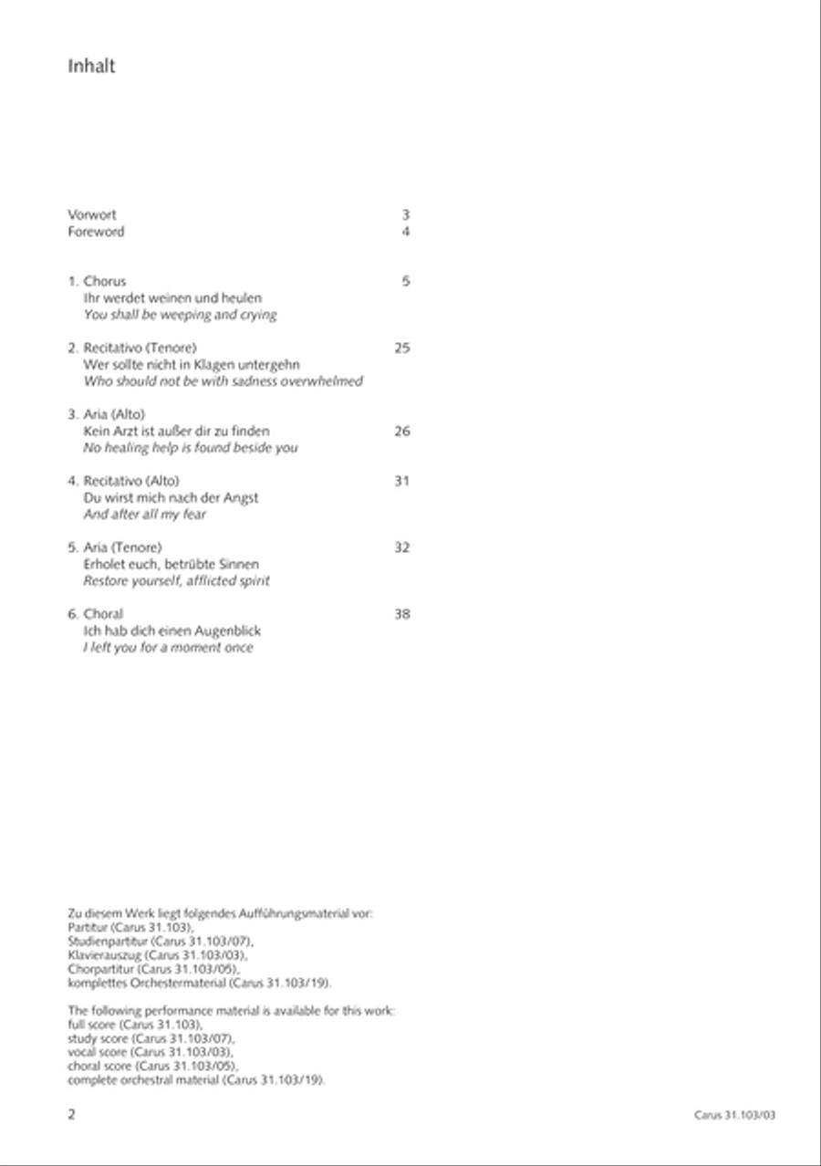 You shall be weeping and crying (Ihr werdet weinen und heulen) 4-Part scores gallery preview page 3