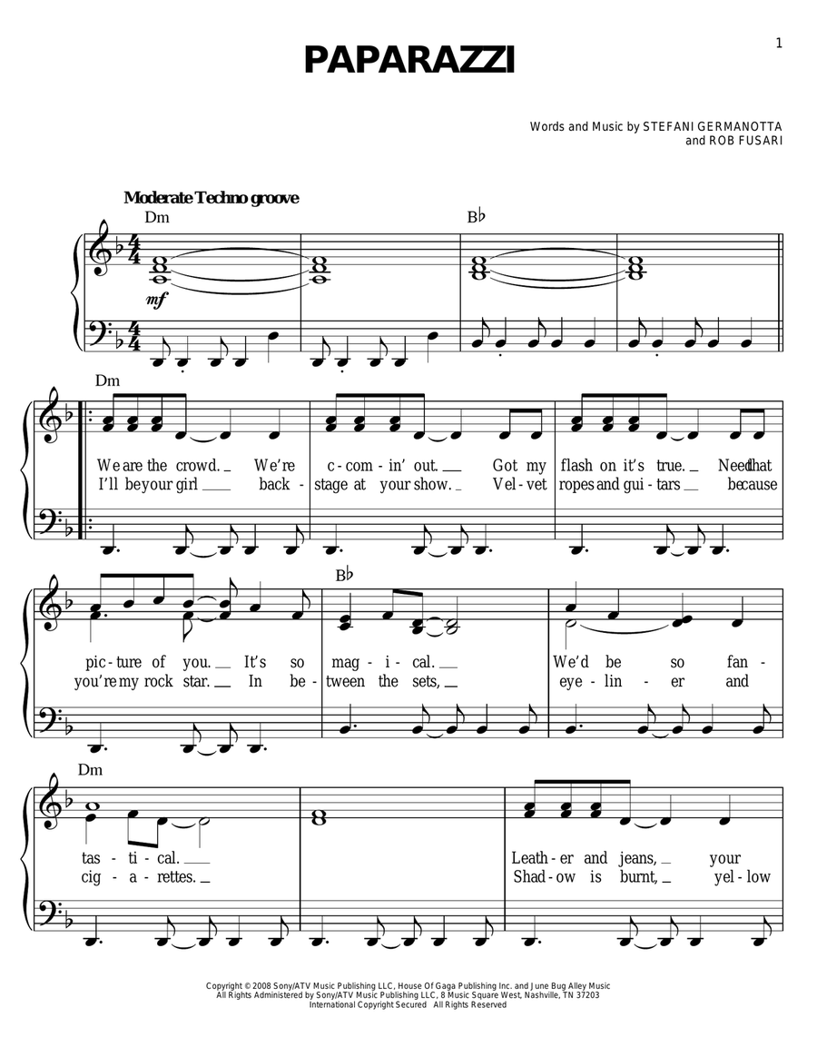 Paparazzi Voice scores gallery preview page 1