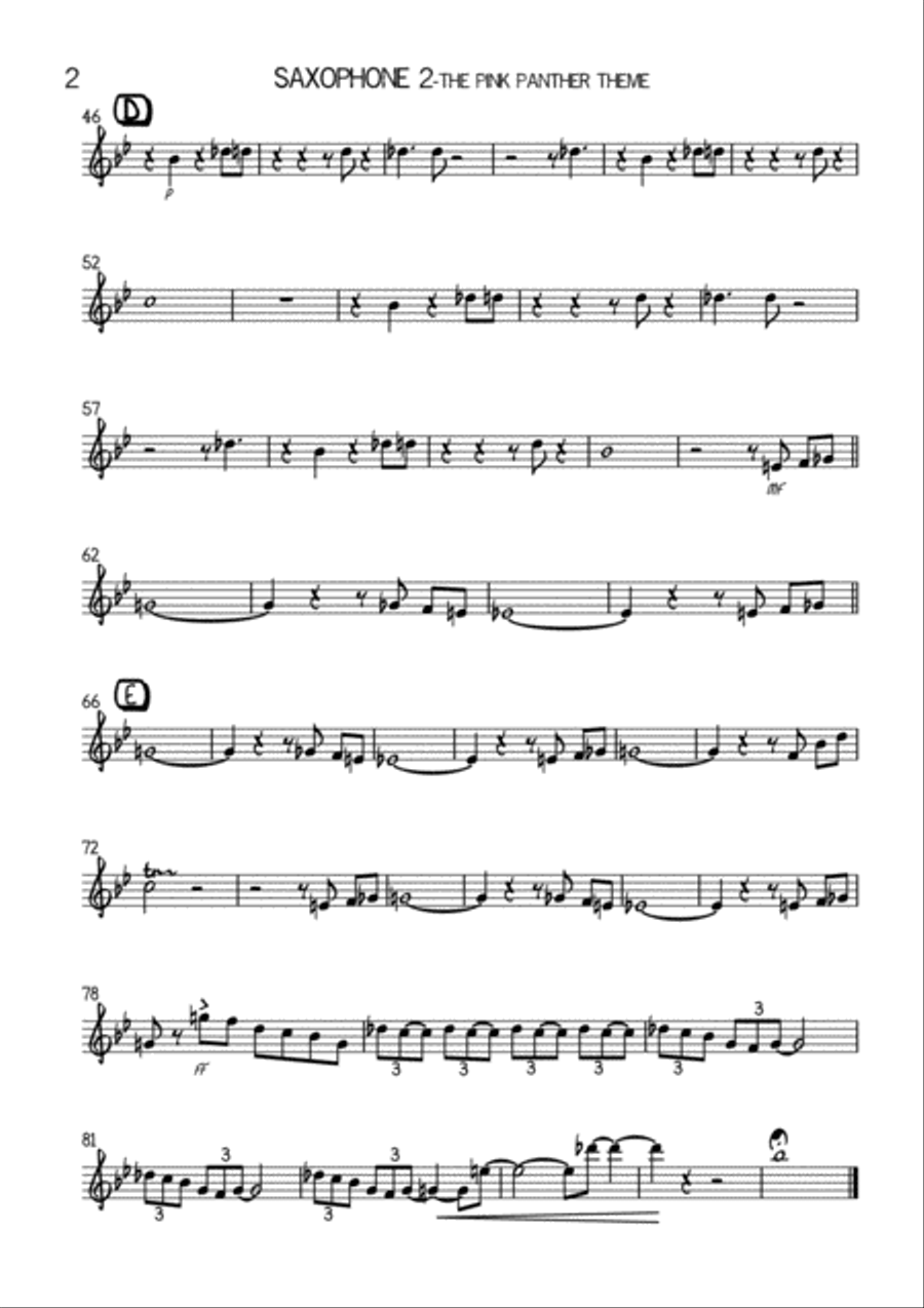 The Pink Panther from THE PINK PANTHER Woodwind Trio scores gallery preview page 5