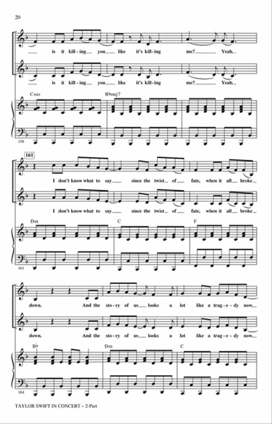 Taylor Swift in Concert 2-Part scores gallery preview page 6