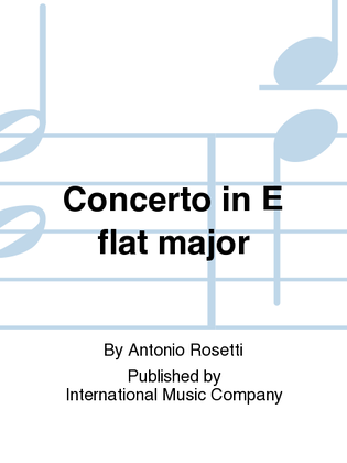 Book cover for Concerto In E Flat Major