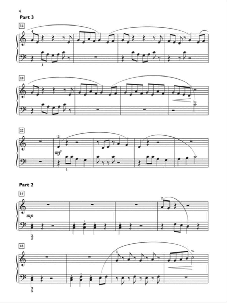 The Bluegrass Fiddlers - Piano Trio (1 Piano, 6 Hands) Piano Solo scores gallery preview page 3
